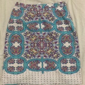 Floral Linen pencil skirt from Anthropologie